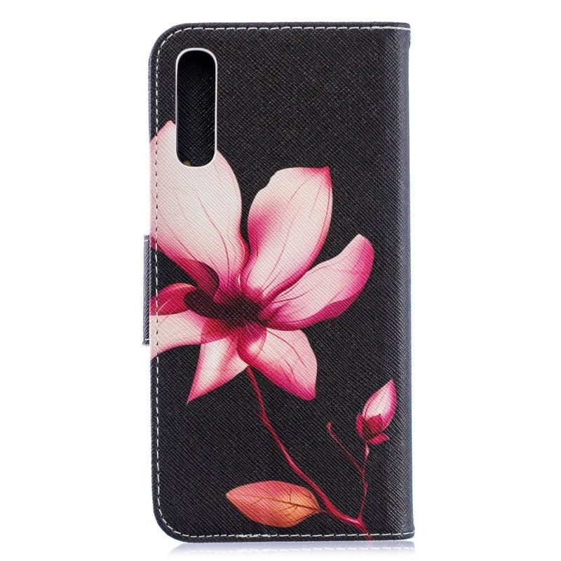 Folio Deksel Samsung Galaxy A70 Rosa Blomst Anti-fall