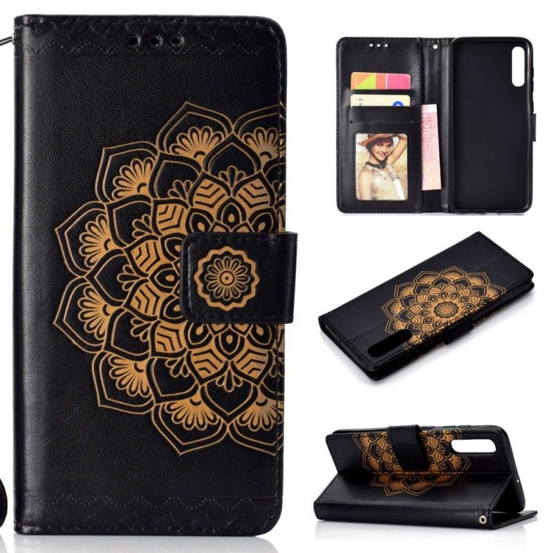 Folio Deksel Samsung Galaxy A70 Svart Elegant Mandala