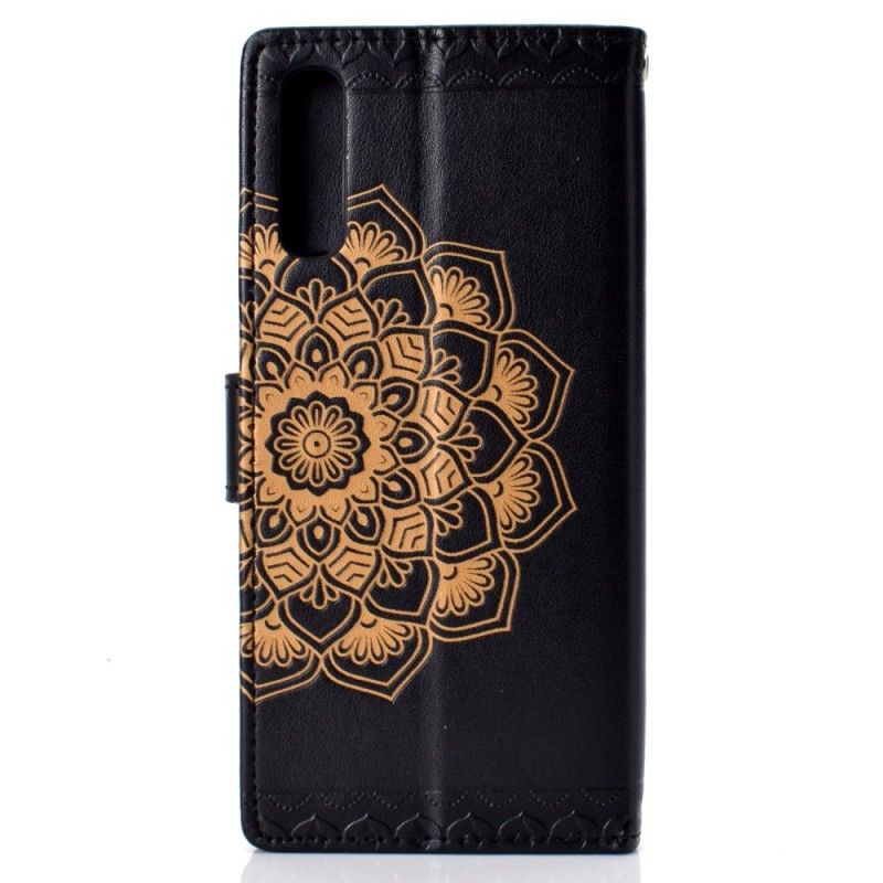 Folio Deksel Samsung Galaxy A70 Svart Elegant Mandala