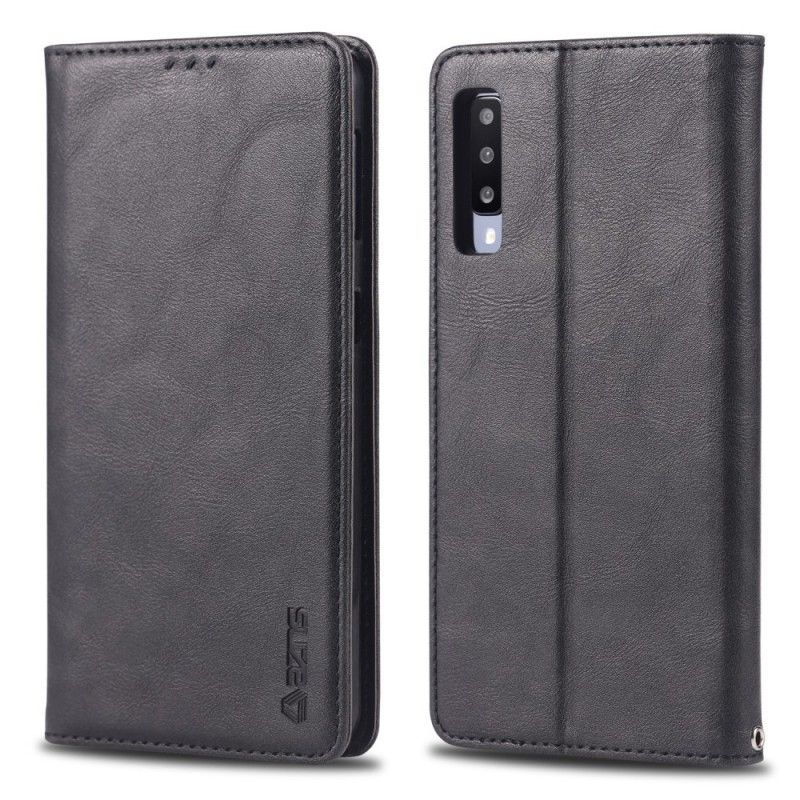 Folio Deksel Samsung Galaxy A70 Svart Retro Azns Anti-fall