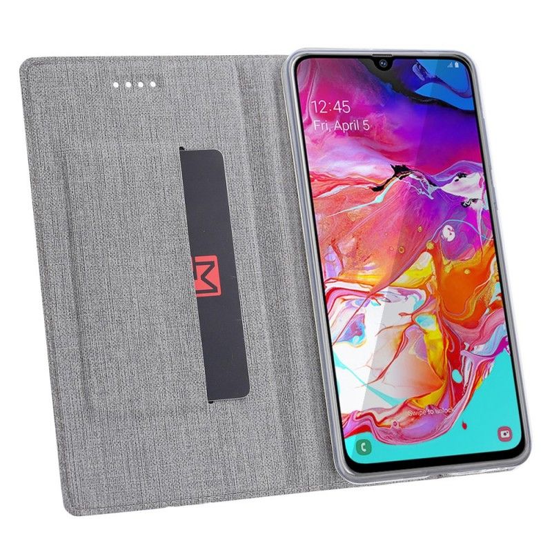 Folio Deksel Samsung Galaxy A70 Svart Strukturert