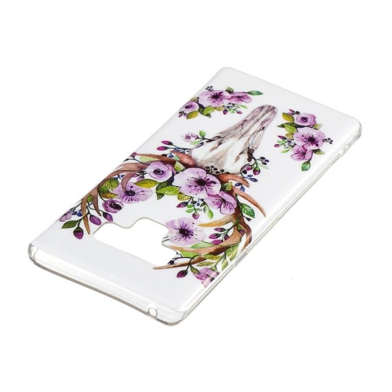 Deksel for Samsung Galaxy Note 9 Fluorescerende Blomsterelg