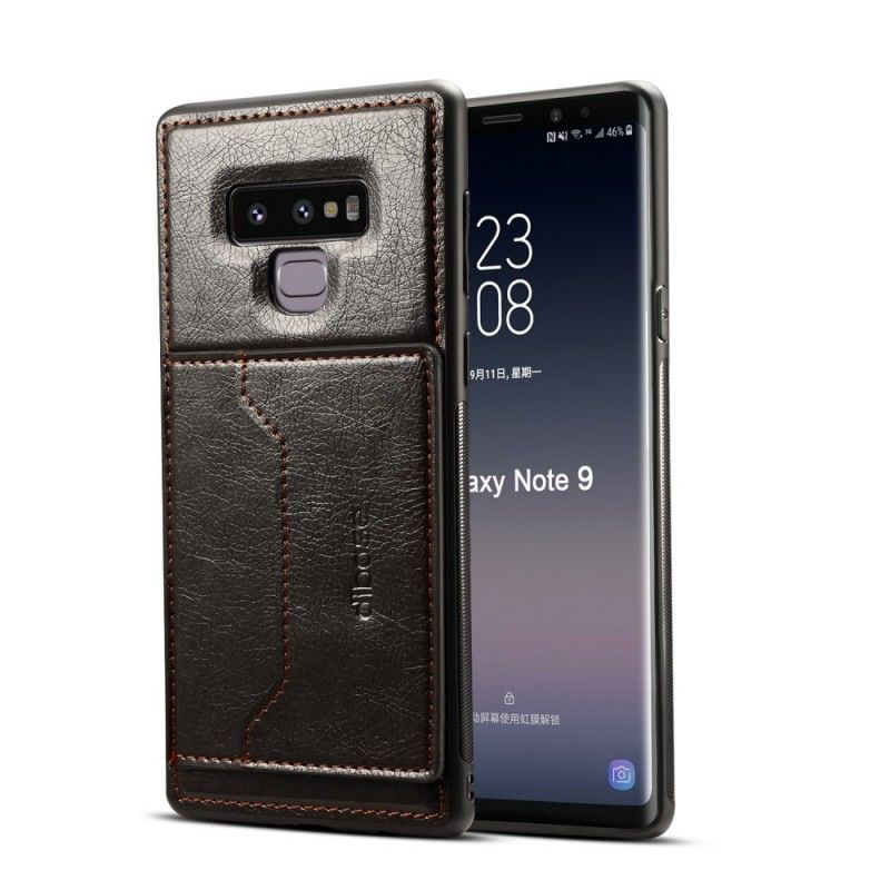 Deksel for Samsung Galaxy Note 9 Svart Ultra Support Kortholder