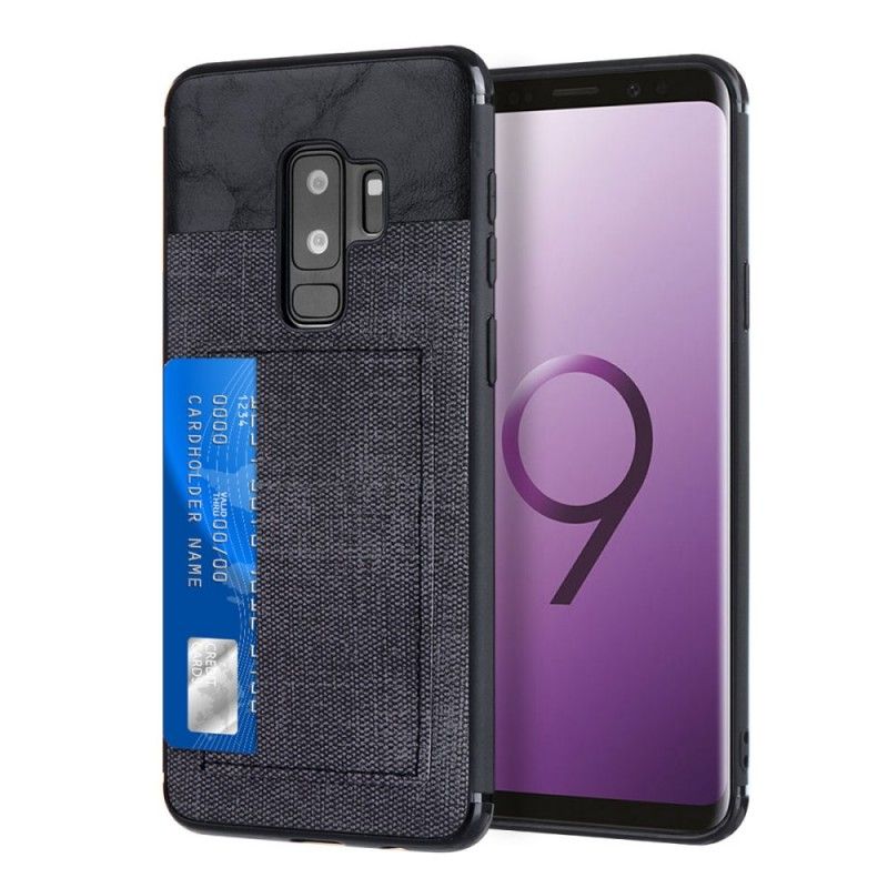 Deksel for Samsung Galaxy S9 Rød Pluss Jeanseffekt Kortholder