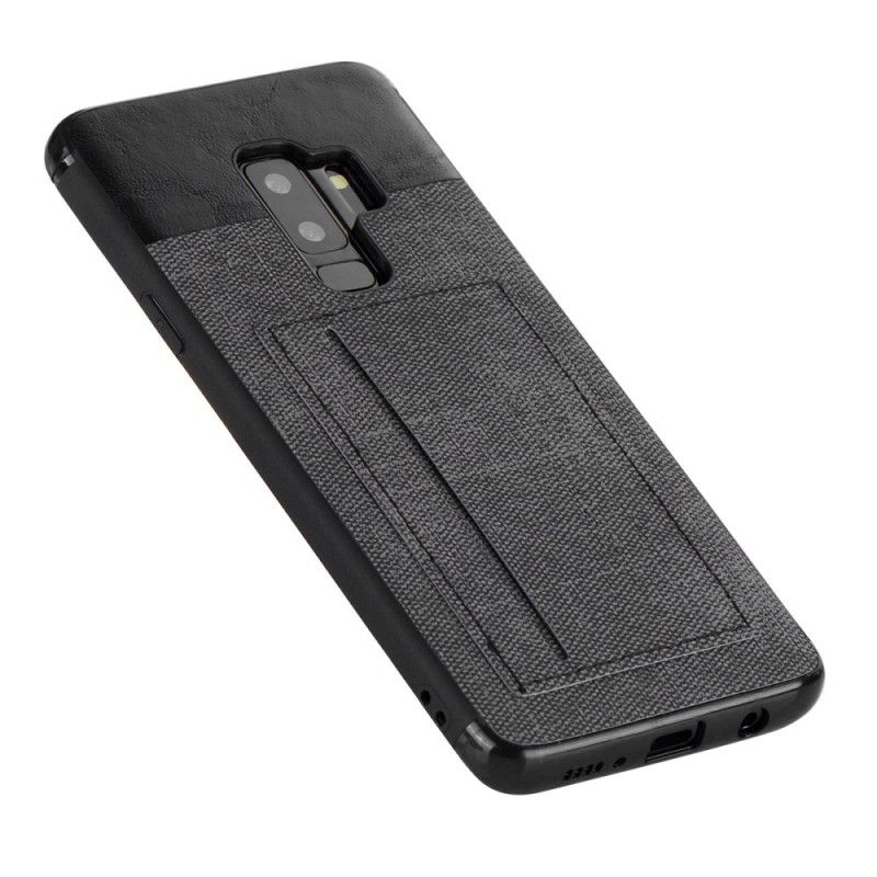 Deksel for Samsung Galaxy S9 Rød Pluss Jeanseffekt Kortholder