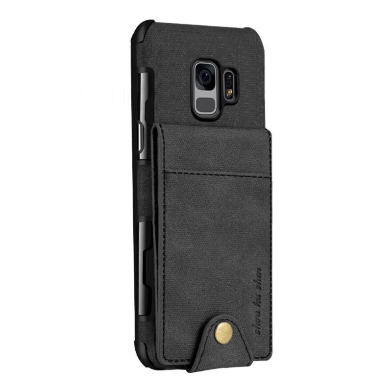 Deksel for Samsung Galaxy S9 Svart Sammenleggbar Kortholder