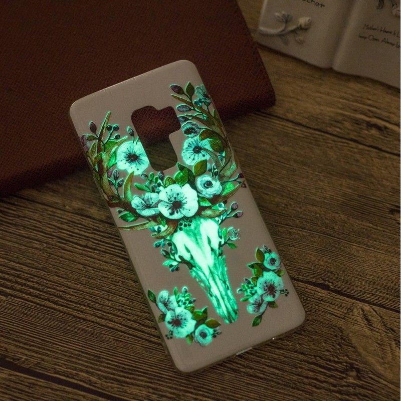 Deksel Samsung Galaxy S9 Fluorescerende Blomstrende Elg