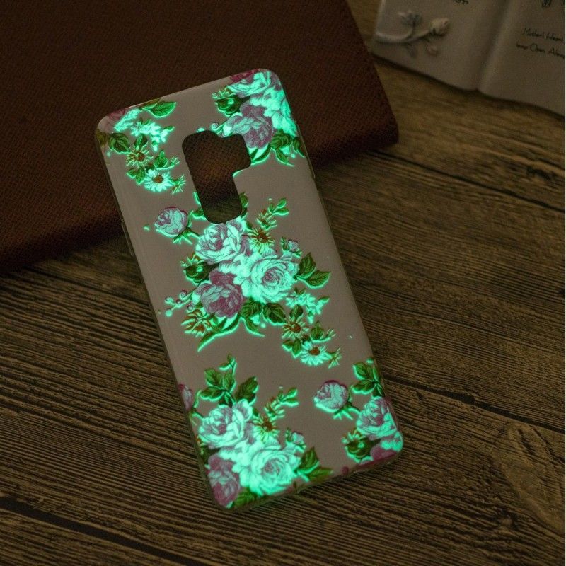 Deksel Samsung Galaxy S9 Fluorescerende Frihetsblomster