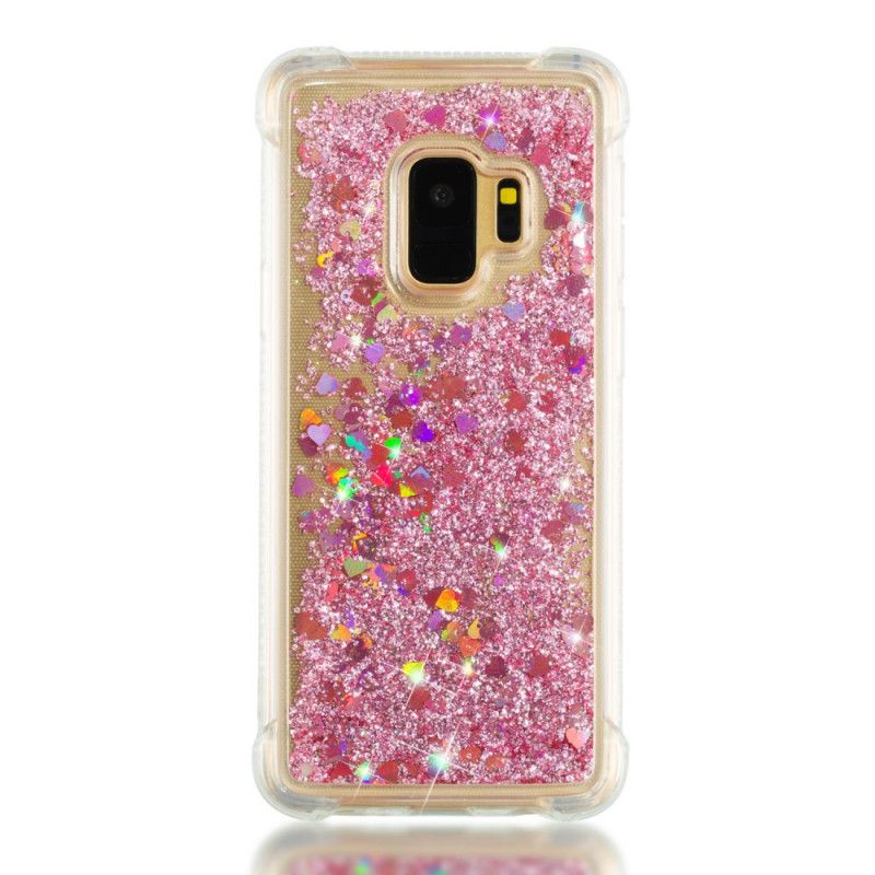 Deksel Samsung Galaxy S9 Lyseblå Mobildeksel Premium Glitter