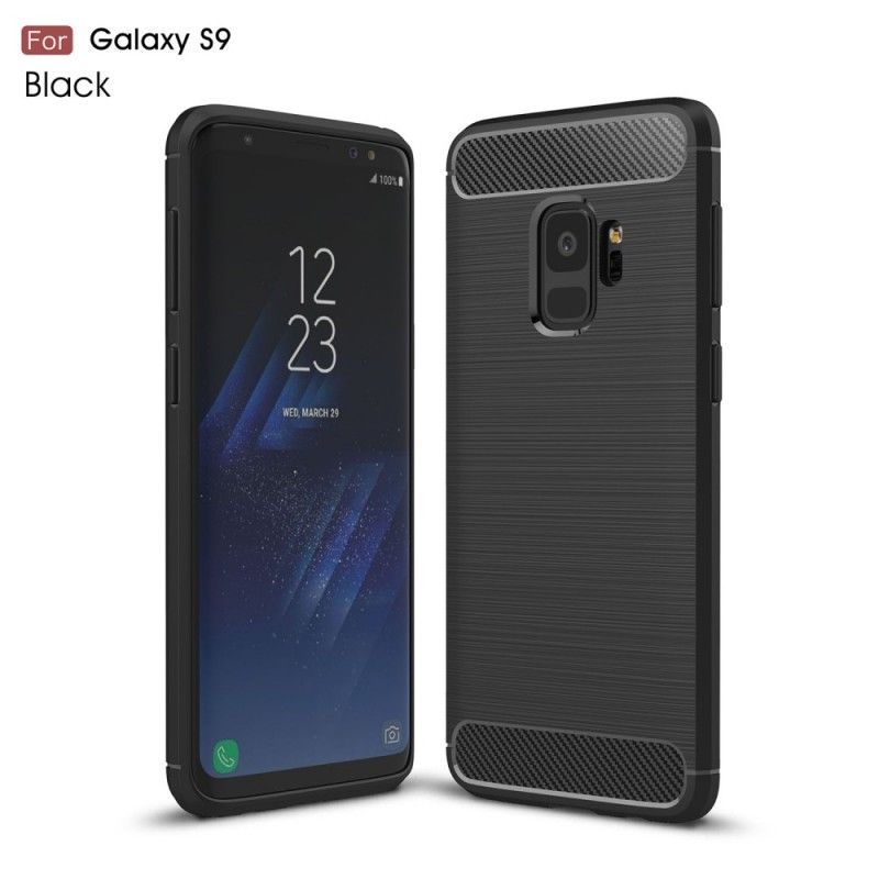 Deksel Samsung Galaxy S9 Svart Børstet Karbonfiber