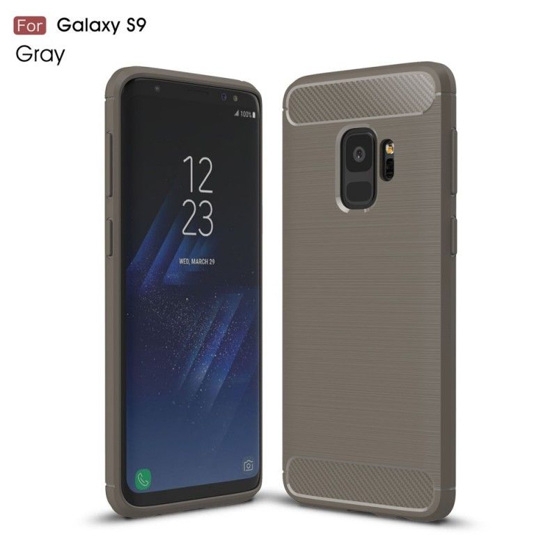 Deksel Samsung Galaxy S9 Svart Børstet Karbonfiber