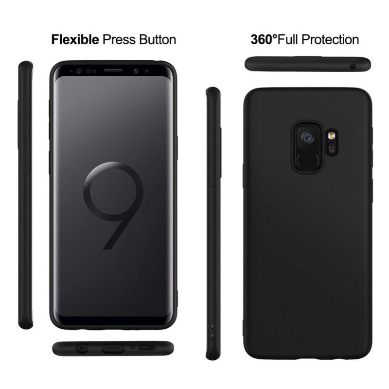 Deksel Samsung Galaxy S9 Svart Flytende Silikon På X-Nivå