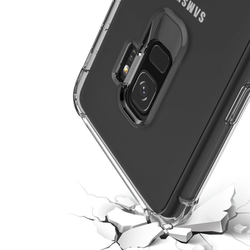 Deksel Samsung Galaxy S9 Svart Gjennomsiktige Leeu-Beskyttelsesputer Beskyttelse