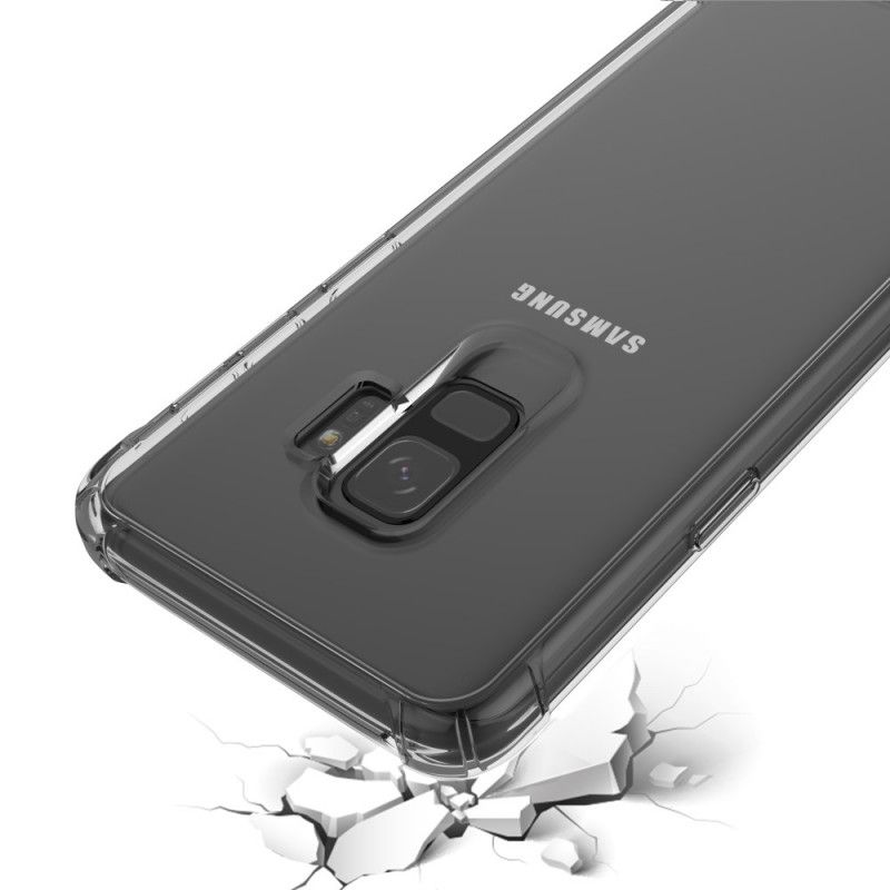 Deksel Samsung Galaxy S9 Svart Gjennomsiktige Leeu-Beskyttelsesputer Beskyttelse