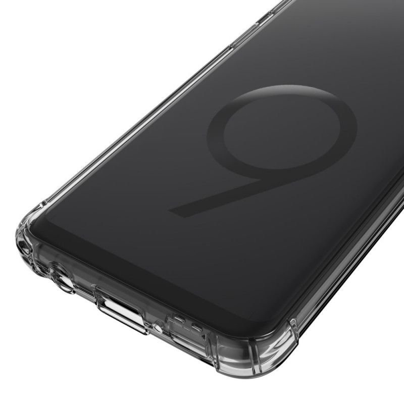 Deksel Samsung Galaxy S9 Svart Gjennomsiktige Leeu-Beskyttelsesputer Beskyttelse