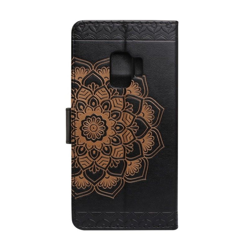 Folio Deksel for Samsung Galaxy S9 Grå Elegant Mandala