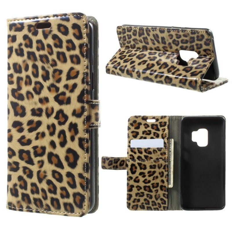 Folio Deksel for Samsung Galaxy S9 Leopard