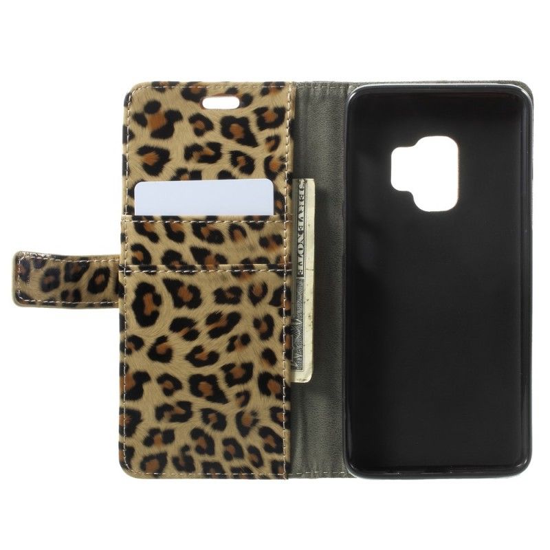 Folio Deksel for Samsung Galaxy S9 Leopard