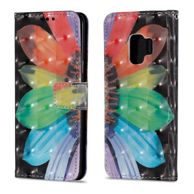 Folio Deksel for Samsung Galaxy S9 Malt Blomst