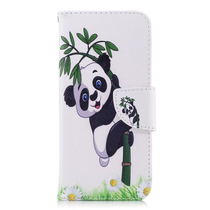 Folio Deksel for Samsung Galaxy S9 Panda På Bambus