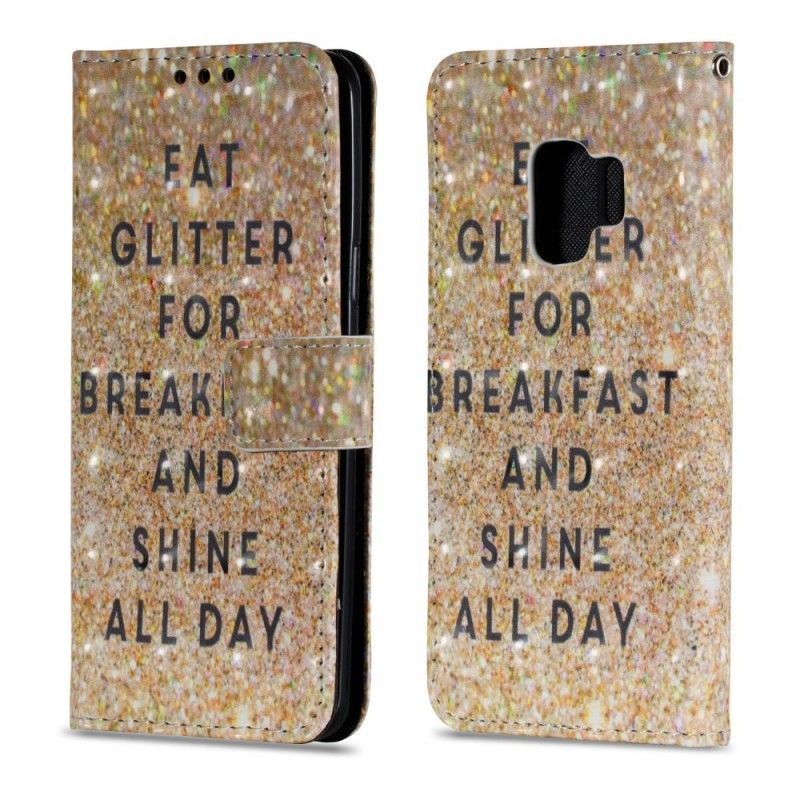 Folio Deksel for Samsung Galaxy S9 Spis Glitter