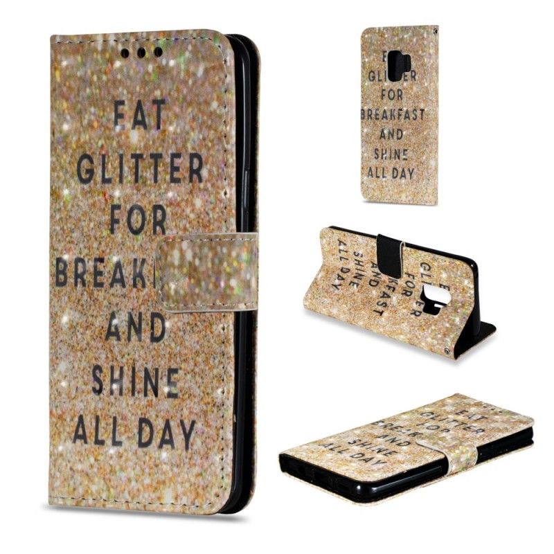 Folio Deksel for Samsung Galaxy S9 Spis Glitter