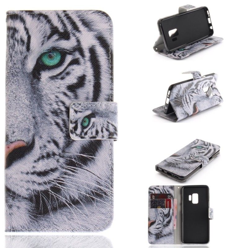 Folio Deksel for Samsung Galaxy S9 Tigeransikt