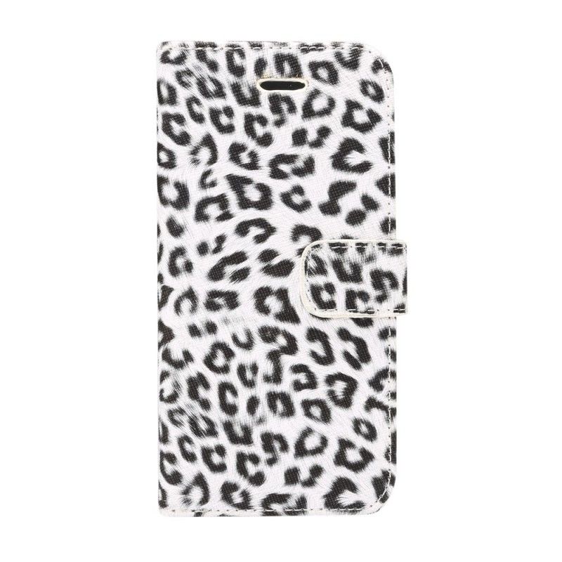 Folio Deksel Samsung Galaxy S9 Hvit Leopard