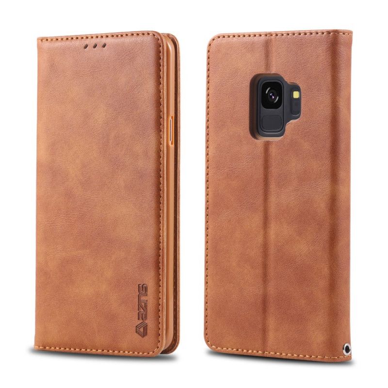 Folio Deksel Samsung Galaxy S9 Svart Retro Azns