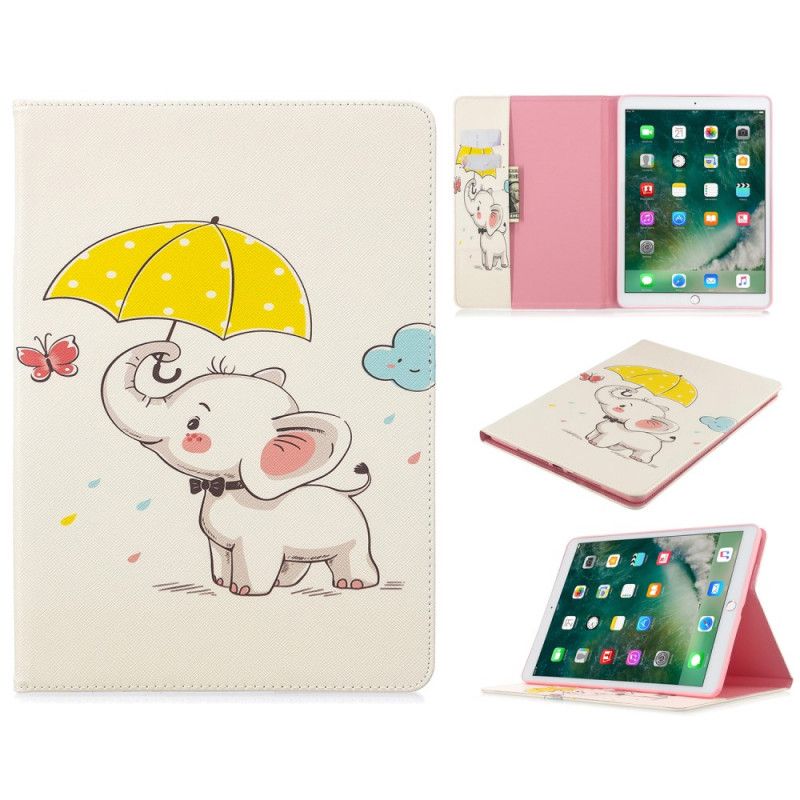 Case Etui iPad 10.2" (2019) (2020) Mobildeksel Elefant I Regnet