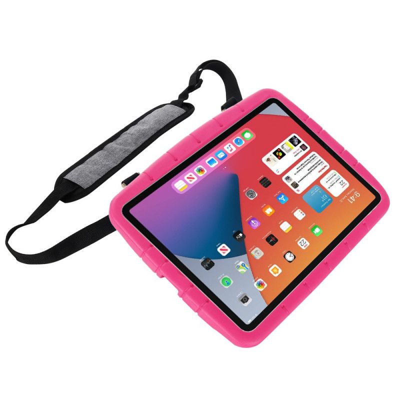 Deksel for iPad 10.2" (2019) (2020) Magenta Eva Skum Med Skulderrem