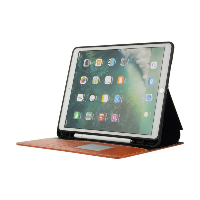 Etui for iPad 10.2" (2019) (2020) Svart Luksus Skinneffekt