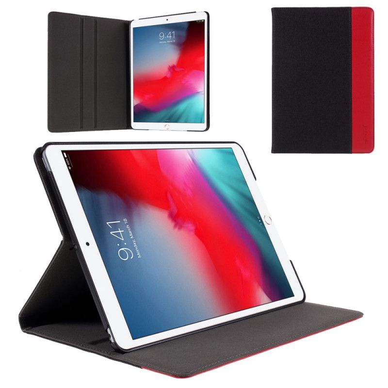 Etui iPad 10.2" (2019) (2020) Svart Muturalt Stoff Og Lærimitasjon