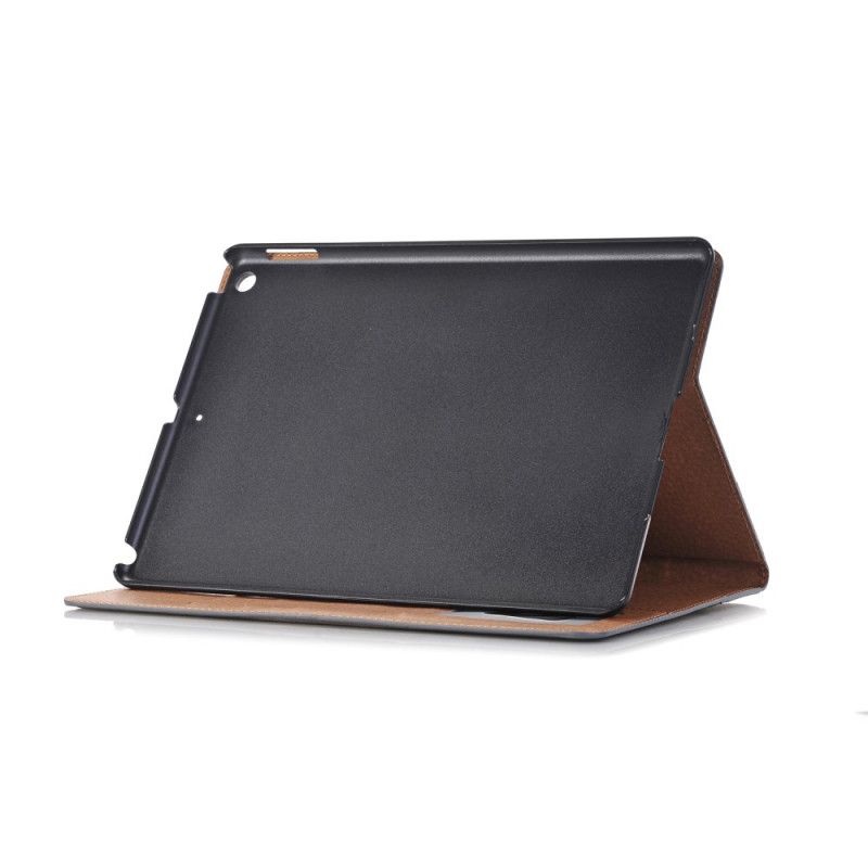 Etui iPad 10.2" (2019) (2020) Svart Retro Skinneffekt Med Nagler