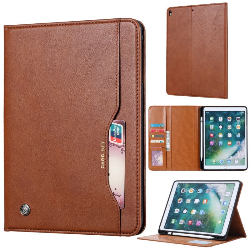 Etui iPad 10.2" (2019) (2020) Svart Skinneffektdokumentholder Anti-fall