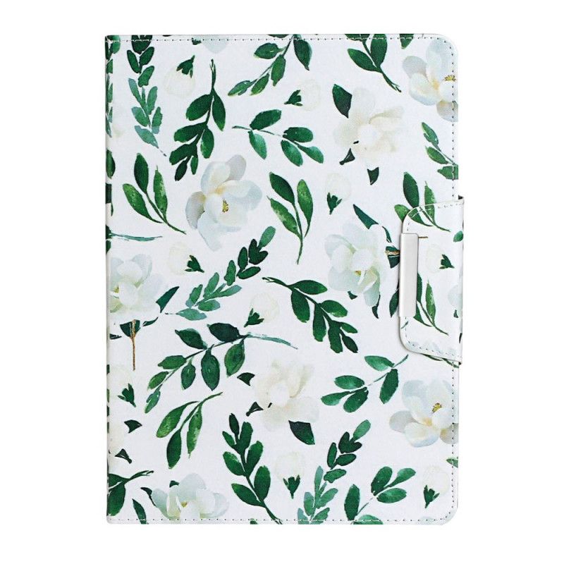 Folio Deksel for iPad 10.2" (2019) (2020) Hvit Ultimate Blomster