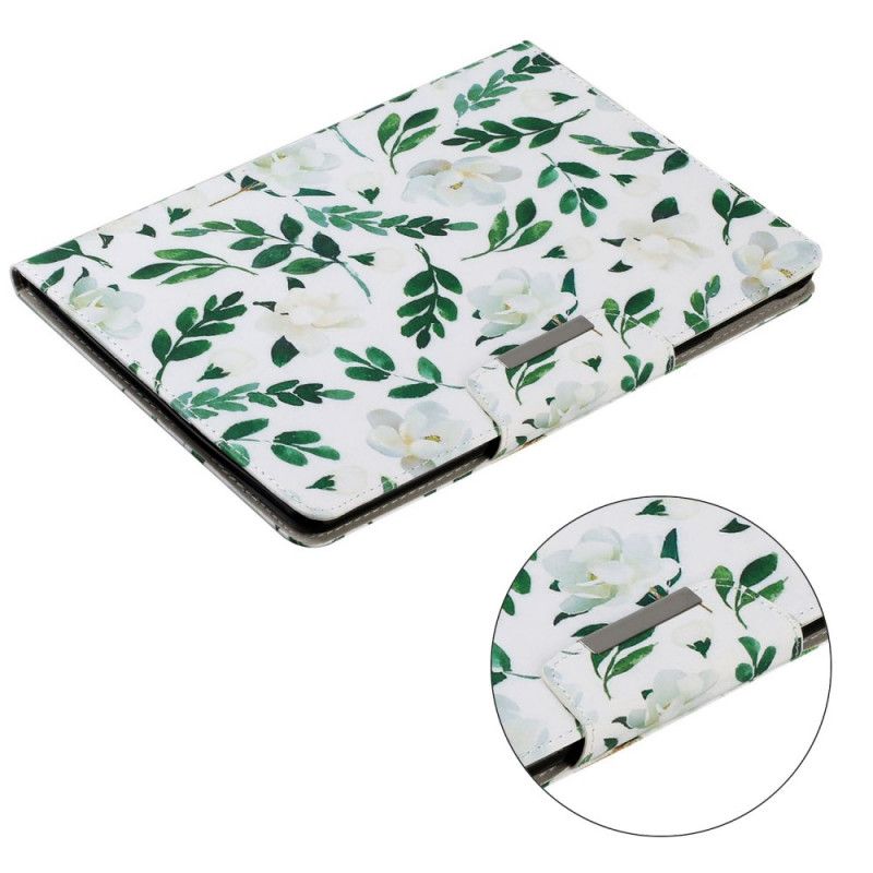 Folio Deksel for iPad 10.2" (2019) (2020) Hvit Ultimate Blomster