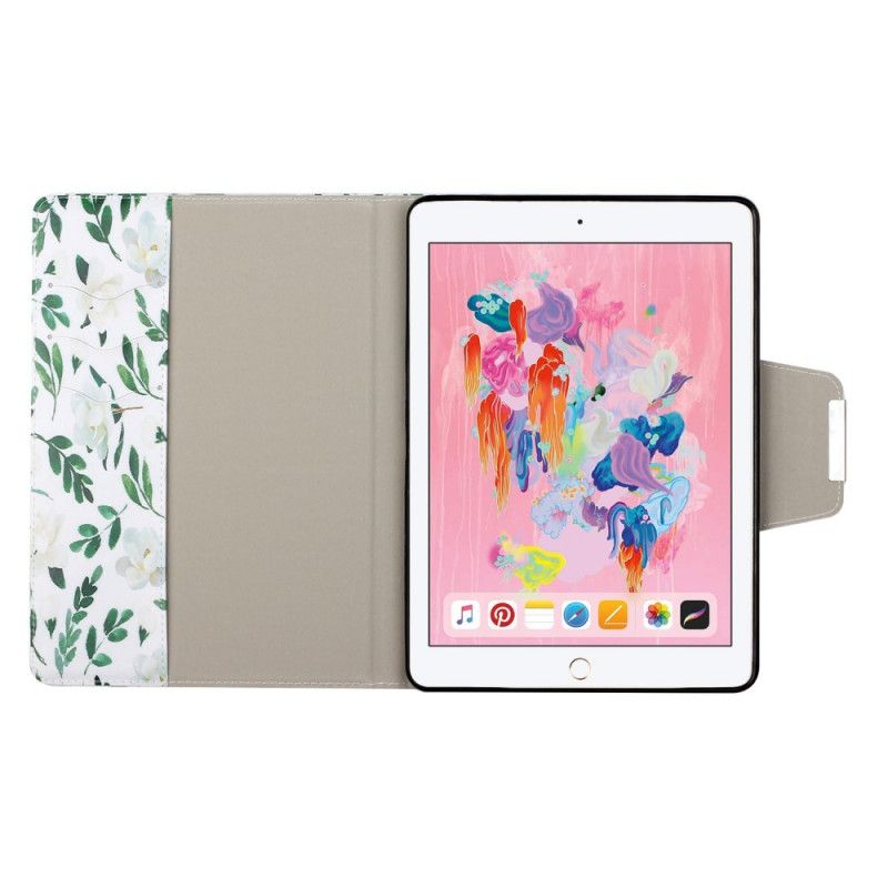 Folio Deksel for iPad 10.2" (2019) (2020) Hvit Ultimate Blomster