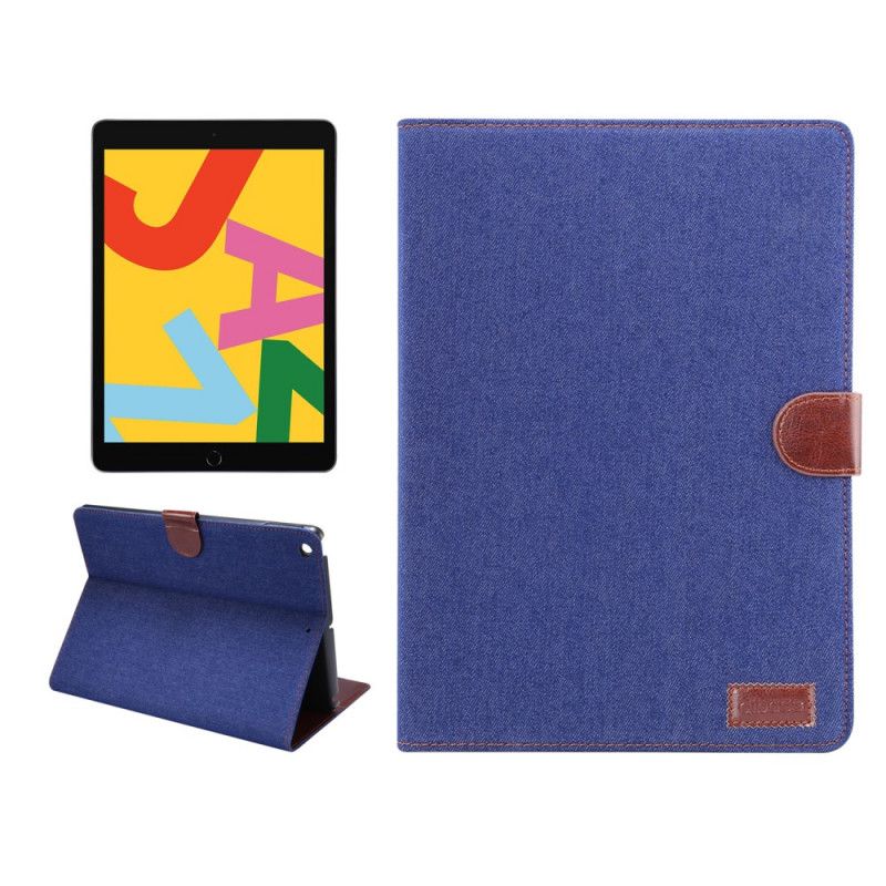 Folio Deksel for iPad 10.2" (2019) (2020) Svart Tofarget Jeans