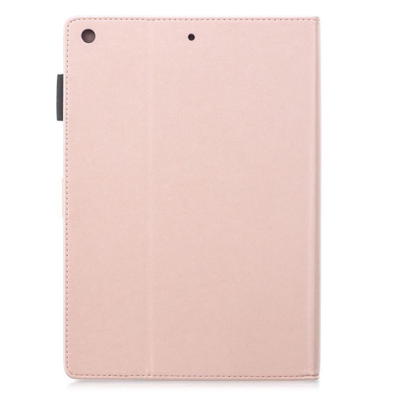 Folio Deksel iPad 10.2" (2019) (2020) Lilla Skinneffekt Blomster Diamanter