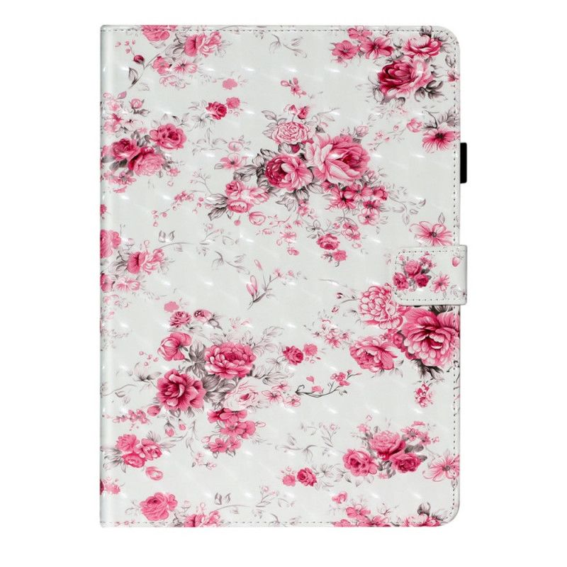 Folio Deksel iPad 10.2" (2019) (2020) Lys Flekk Frihetsblomster