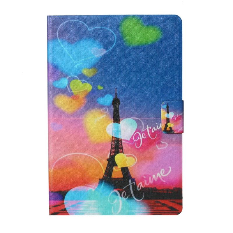 Lærdeksel Folio Deksel iPad 10.2" (2019) (2020) Mobildeksel Paris Jeg Elsker Deg