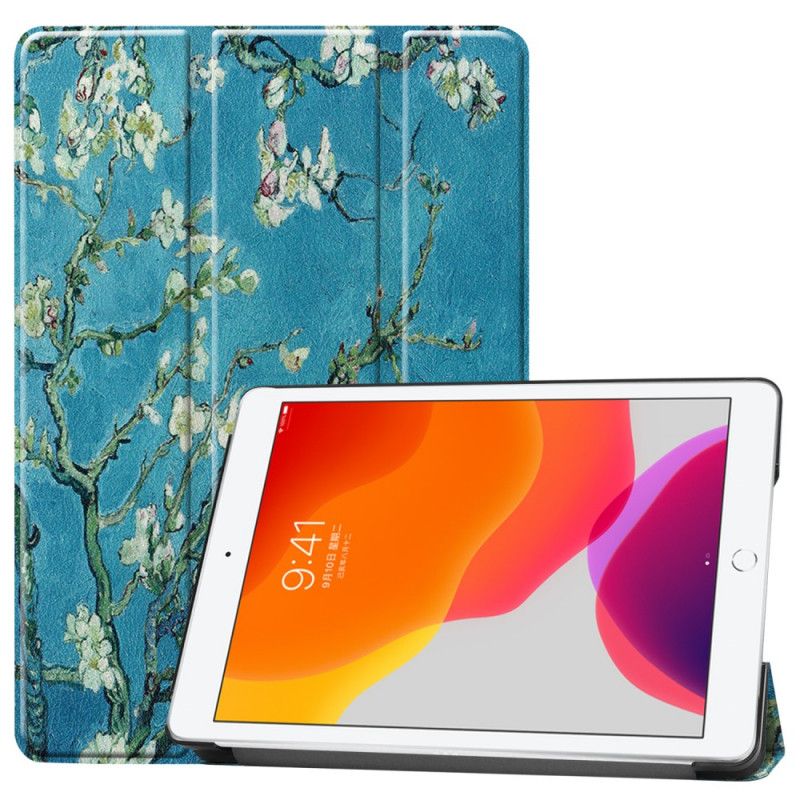 Smart Koffert iPad 10.2" (2019) (2020) Blomstertre I Imitert Skinn