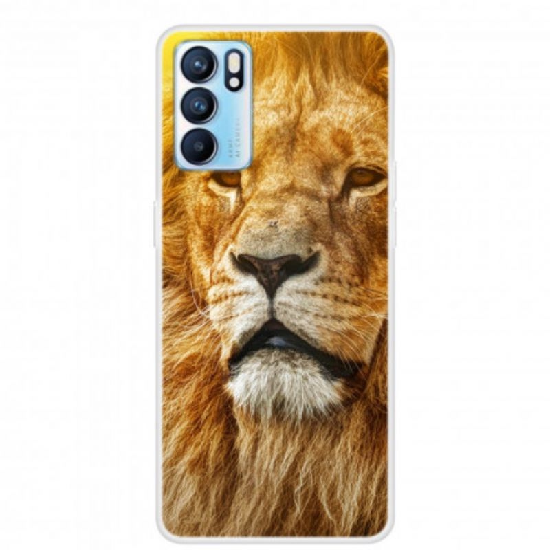 Deksel Oppo Reno 6 5g Feline Head Beskyttelse Deksel