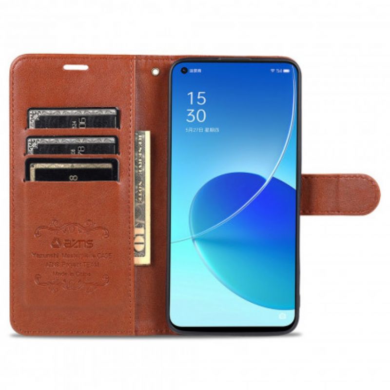 Folio Deksel Oppo Reno 6 5g Azns Kunstskinn