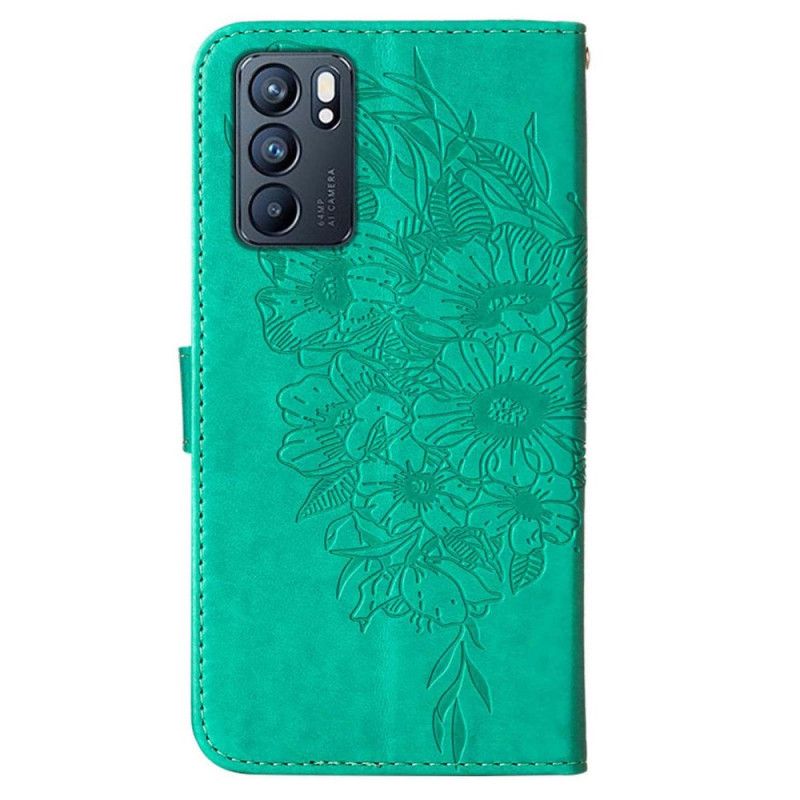 Folio Deksel Oppo Reno 6 5g Butterfly Design