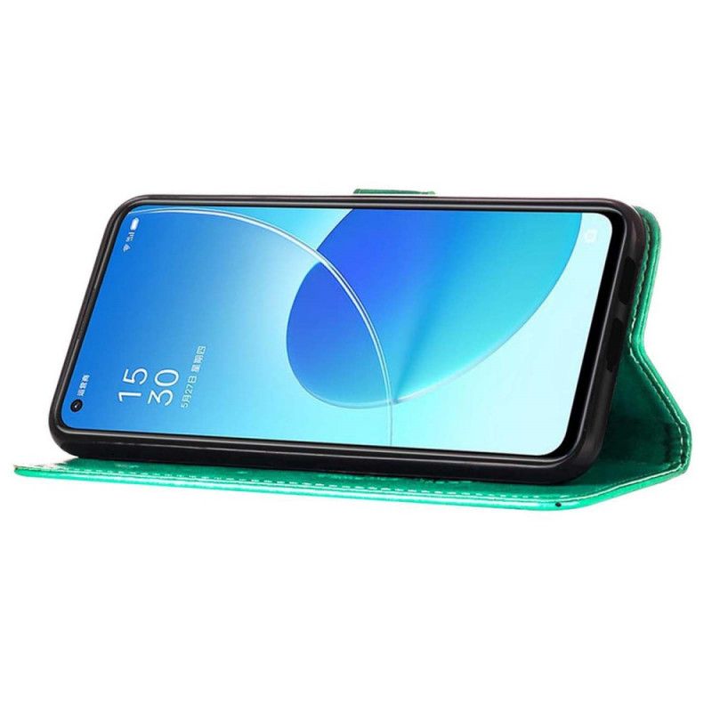 Folio Deksel Oppo Reno 6 5g Butterfly Design