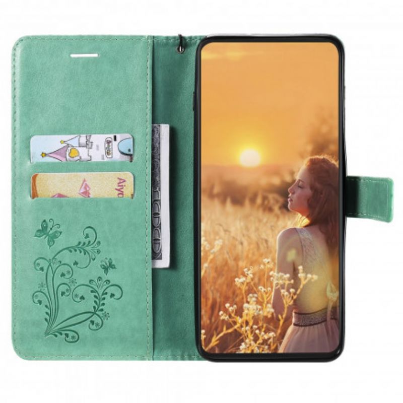 Folio Deksel Oppo Reno 6 5g Giant Thong Sommerfugler