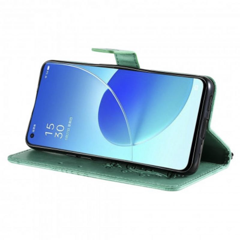 Folio Deksel Oppo Reno 6 5g Giant Thong Sommerfugler