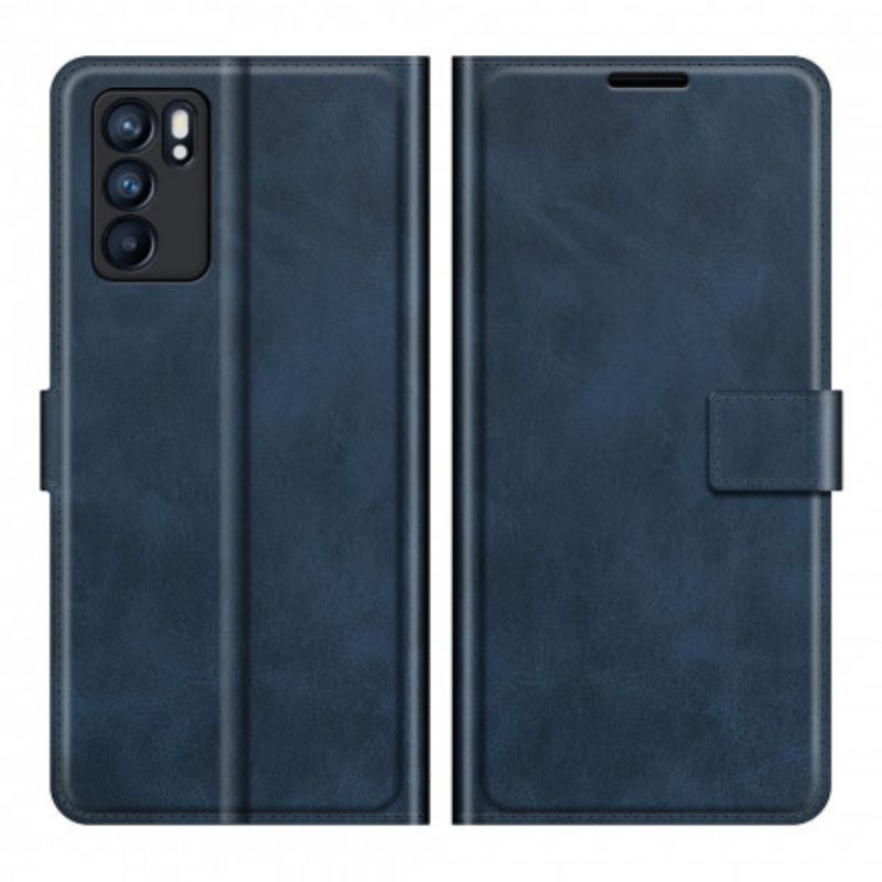 Folio Deksel Oppo Reno 6 5g Slank Ekstrem Skinneffekt